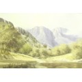 Thomas Hacking - Mountain scene - 120cm x 80cm! A beautiful painting! Bid now!!