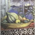 Johannes Meintjies - Still life with nocturnal landscape - Beautiful print! Giveaway price, bid now!
