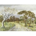 V Rosevear - Dirt road through the trees - A beautiful painting! - Bid now!!