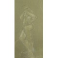 Male nude - A beautiful pastel drawing - Bid now!!
