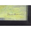 Johanna Wassenaar - Still life - Daisies - A beautiful painting! Low price, bid now!!