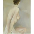 Benjamin Vandyk - Seated nude - A stunning work! - Low price! - Bid now!