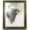 Joan Beuche - Buffalo - A beautiful framed print!! - Giveaway price! - Bid now!!