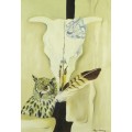 Valyri Duminy - Abstract with owl - A stunning treasure!! Low price, bid now!