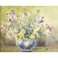 NMB - Flower arrangement - A lovely watercolor - Giveaway price! - Bid now!!