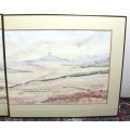 Tarronie - Diptych Landscape - A beautiful watercolor! Low price! - Bid now!