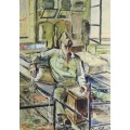Bartolozzi - Soldier sitting at his bed - Offered at a low price!! Bid now!