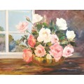 D Theunissen - Still life - Roses -  Low price, bid now!!