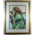 Loraine Campbell - Lady reflecting - A stunning piece! - A large beauty! Bid now!