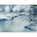Cynthia Ball - Winter scene - A beautiful watercolor!! - Bid now!