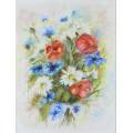 Henk - Still life flowers - A beautiful watercolor! - Low price!! Bid now!
