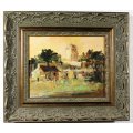 Mario Chiarla - Village scene - Beautiful! - A little treasure! - Bid now!!