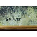 Bouvet - Lake scene -  A beautiful oliograph - Bid now!!