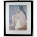 Jean Welz - Sitting model with white cloth - A magnificent print! - Low price, bid now!!
