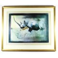 Keith Joubert - Limited edition lithoprint - The Black Rhinoceros - Offered at a low price! Bid now!