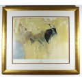Keith Joubert - Limited edition lithoprint - The Giant Eland - Low price! Bid now!
