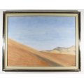 Vermont - Glow over the dunes - Namibia - A beautiful oil painting! - Giveaway price, bid now!