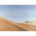 Vermont - Glow over the dunes - Namibia - A beautiful oil painting! - Giveaway price, bid now!