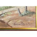 Hansie Potgieter - Township scene - A beautiful painting! Act fast, bid now!!