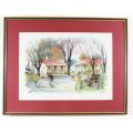 Phillip Bauwcombe - Mines cottages, Crown Mines - Signed print - A little treasure! Bid now!