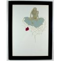 Judith Mason - Abstract figure on a fence - Investment art! Bid now!