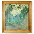 Pierneef - Station Panel - Houtbos, Transvaal - Iconic scene - A beautiful print!! Bid now!