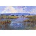Anton Benzon - River in a landscape - Stunning!! - Investment art! - Bid now!! *Free courier