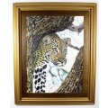 M Gerber - Leopard in a tree - Magnificent investment art!! - Bid now!