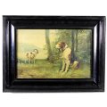W Steinbach - Dogs at the river - A beautiful piece of art! - Bid now!