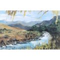 JJ Mare - Landscape with river - A lovely print - Bid now!!