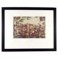 Thomas Baines - A Chief bringing ivory to sell - Beautiful print! Bid now!