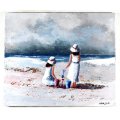 Chris Cloete - Kids on the beach - A beautiful painting!! Bid now!!