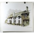 Ted Hoefsloot - The Ships Inn Porlock Somerset - Print - Beautiful - Low price act now!