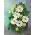 Patricia Cork - Still life flowers - A beautiful oil painting - Bid now!