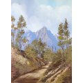 Helena Mommen - Dirt road in the mountains - A beautiful painting! -  Bid now!!