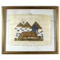 Egyption print on papyrus - A beautiful framed work - Bid now!!