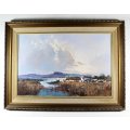 Gerrit Roon - Farm scene next to river - Investment art at its finest! - Bid now!! Free courier!