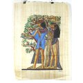 Egyption print on papyrus - Harvesting from the tree - With certificate - Beautiful! - Bid now!!