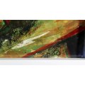 Sipho Mvemve - Abstract figures - A beautiful oil painting - Bid now!