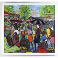 Judas Mahlangu - Fruit sellers - Pastel - Stunning! - Bid now!