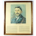 Vintage Anglo-Boer War print - General CR de Wet - A must have for the collector! Bid now!!