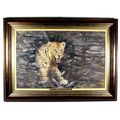 Charl Moller - Angry leopard - Stunning art!! Bid now!!