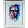 Own a Rodin! - Graham Rodin - Abstract portrait - A beautiful painting! Bid now!!
