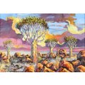 Ryan Loubser - Burning sky - Stunning art!! Bid now!!