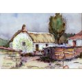 Charles van der Merwe - Old farmhouse - Beautiful art! - Bid now!