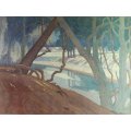 Pierneef - Trees at the river - Iconic scene - A beautiful print!! Bid now!