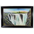 Yorky - Victoria Falls - A beautiful oil painting! Bid now!