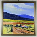Jan Brand - Farmhouse with dirt road and mountains - A beautiful treasure!- Investment art, bid now!