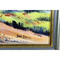 Jan Brand - Farmhouse with dirt road and mountains - A beautiful treasure!- Investment art, bid now!