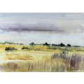 Miles Gebrausen - Landscape - A beautiful watercolor!!  Bid now!